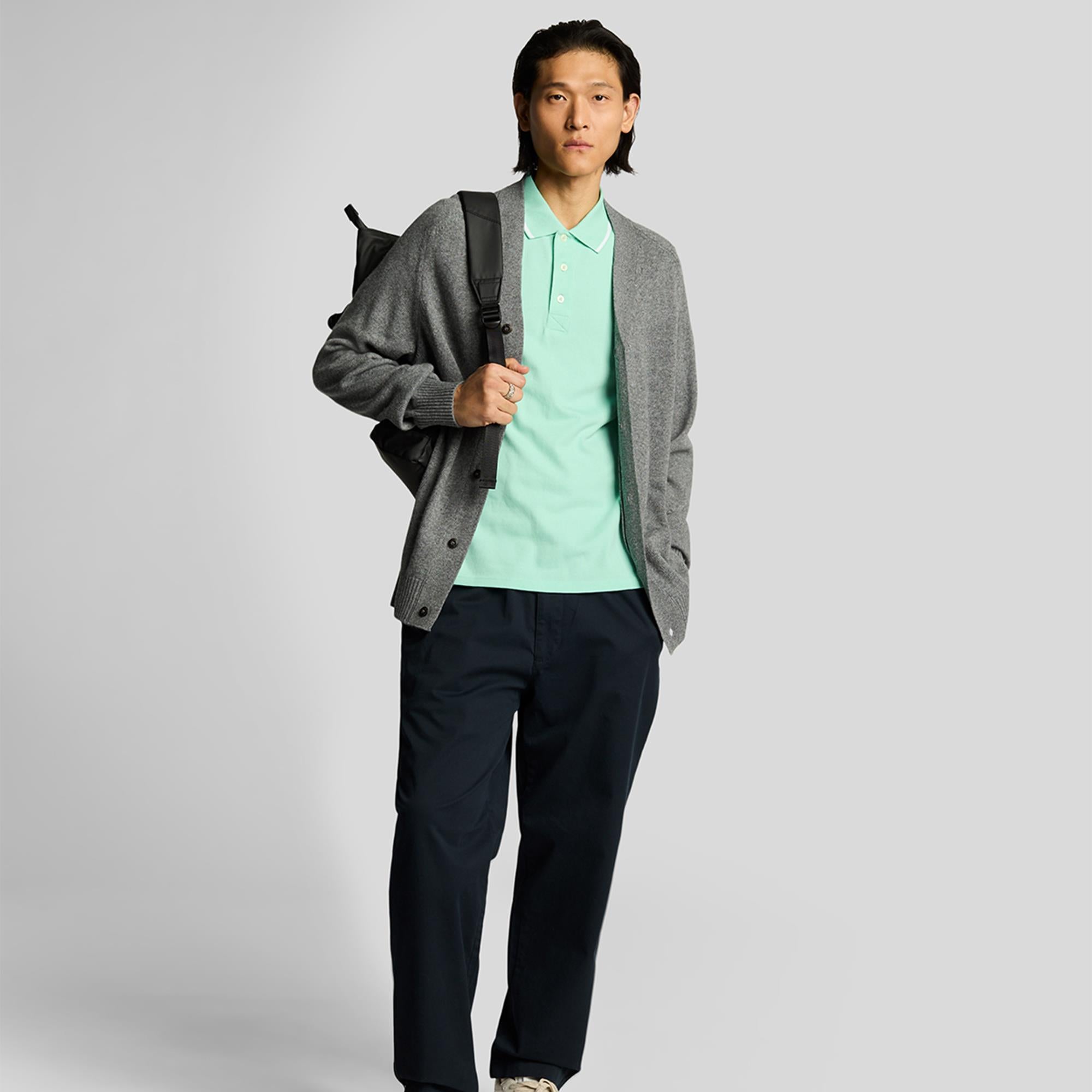 Lyle & Scott Tipped Mens Polo Shirt Aquamarine/White